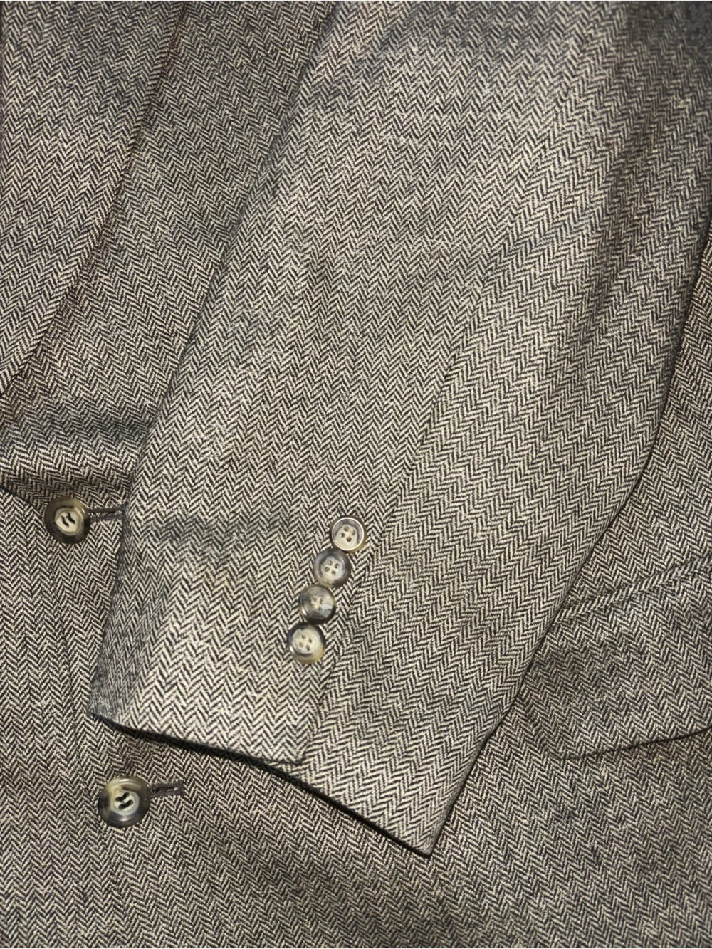 Jos A Bank Signature Wool Linen Silk Herringbone Sport Coat Blazer 50R Academia